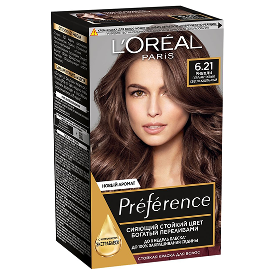 Hair color  Loreal REC. Preference  6.21